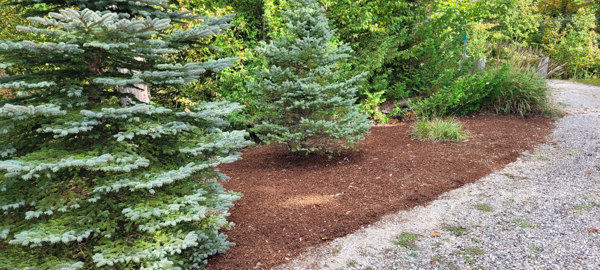 Mulch spreading in Grey County